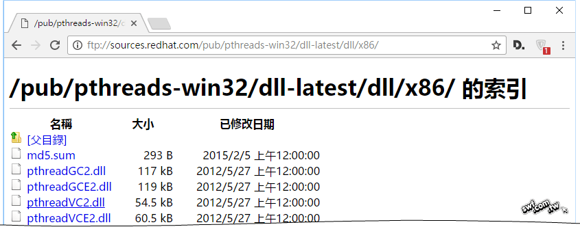 下載pthreadVC2.dll元件