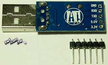 焊除排針的USB轉TTL板