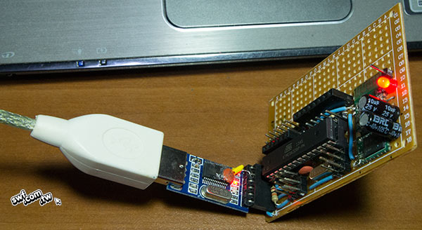 替自製的Arduino板上傳程式