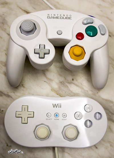 GameCube手把與Wii傳統手把的對照