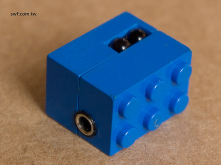 IR transmitter in a LEGO brick