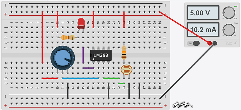 LM393光線感應模組電路