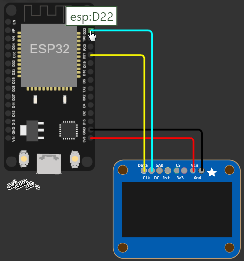 採用I2C介面連接ESP32