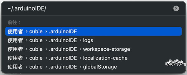 ~/.arduinoIDE路徑