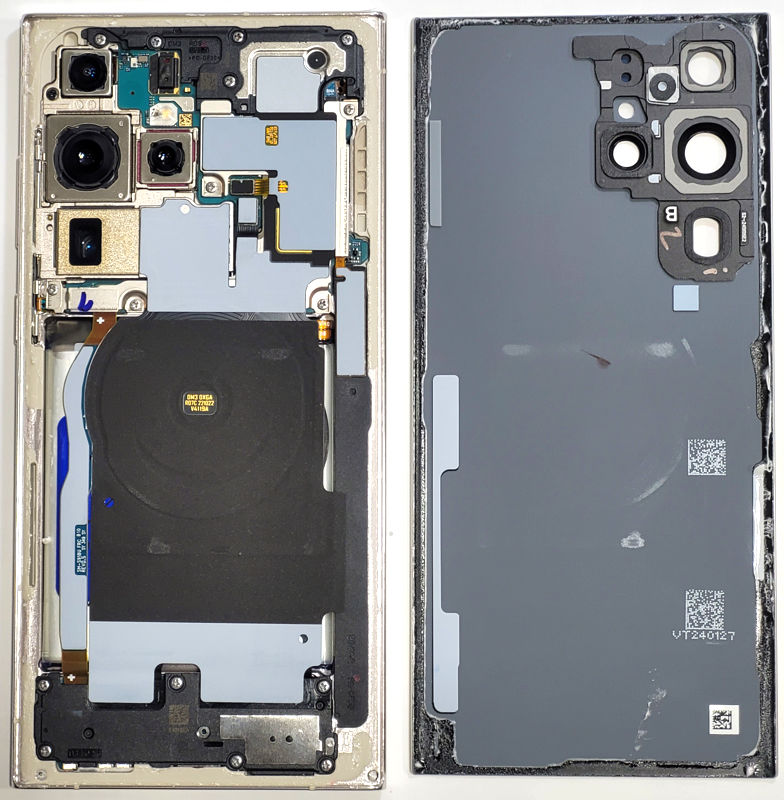 拆開S23 Ultra原廠後蓋