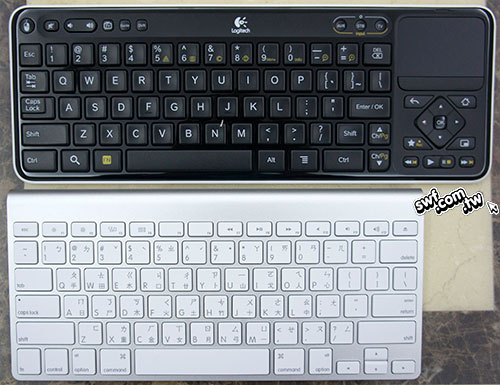 羅技K700無線鍵盤與蘋果藍牙無線鍵盤對比