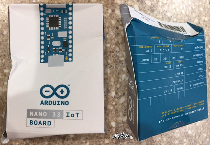 Arduino Nano 33 IoT包裝盒