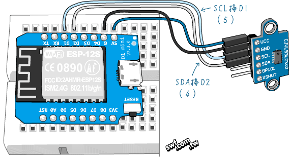 VL53L0X接ESP8266