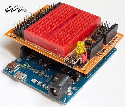 Arduino Leonardo（李奧納多）麵包擴充實驗板DIY
