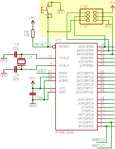 精簡版的Arduino電路圖 