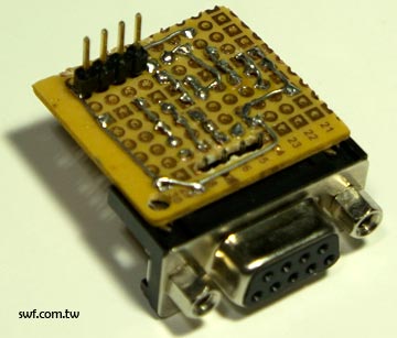 Arduino RS-232序列埠連接板背面