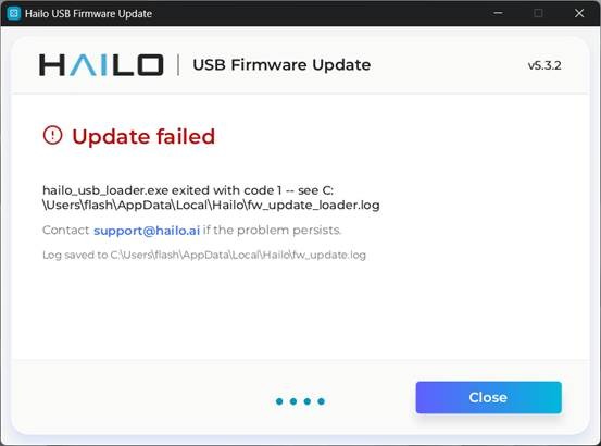 “Hailo USB FW Update”（韌體升級）工具