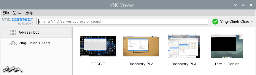 VNC Viewer的主畫面