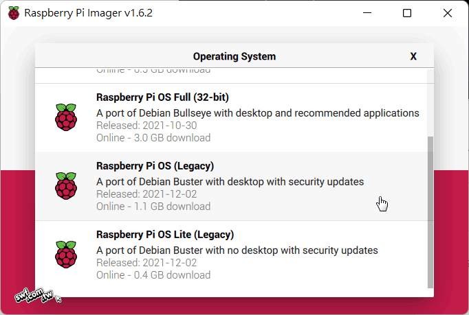 舊版（Legacy）Raspberry Pi OS